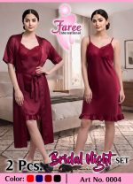 Women's Luxury Satin Nighty with Matching Gown (2 Pcs) - Image 4